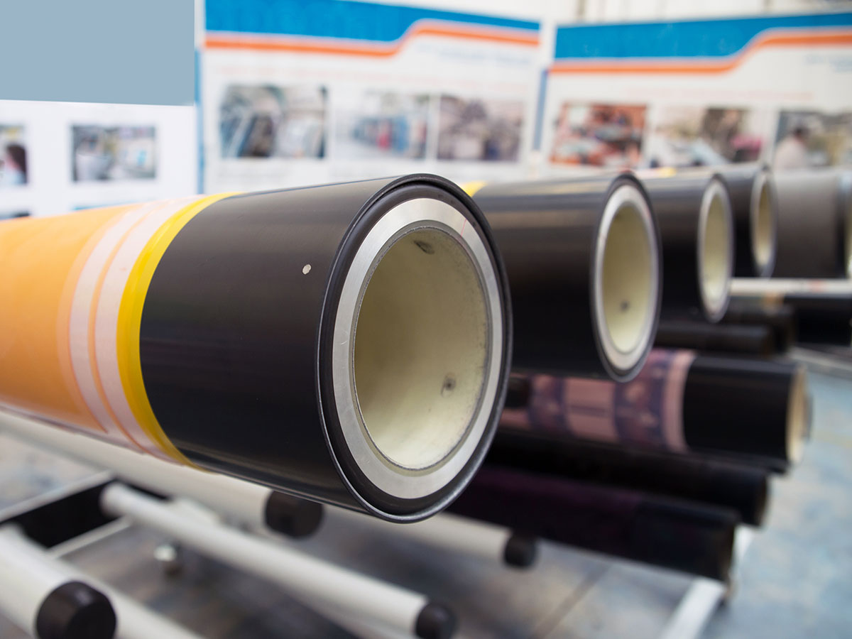 Rolls of substrate for flexography printing.